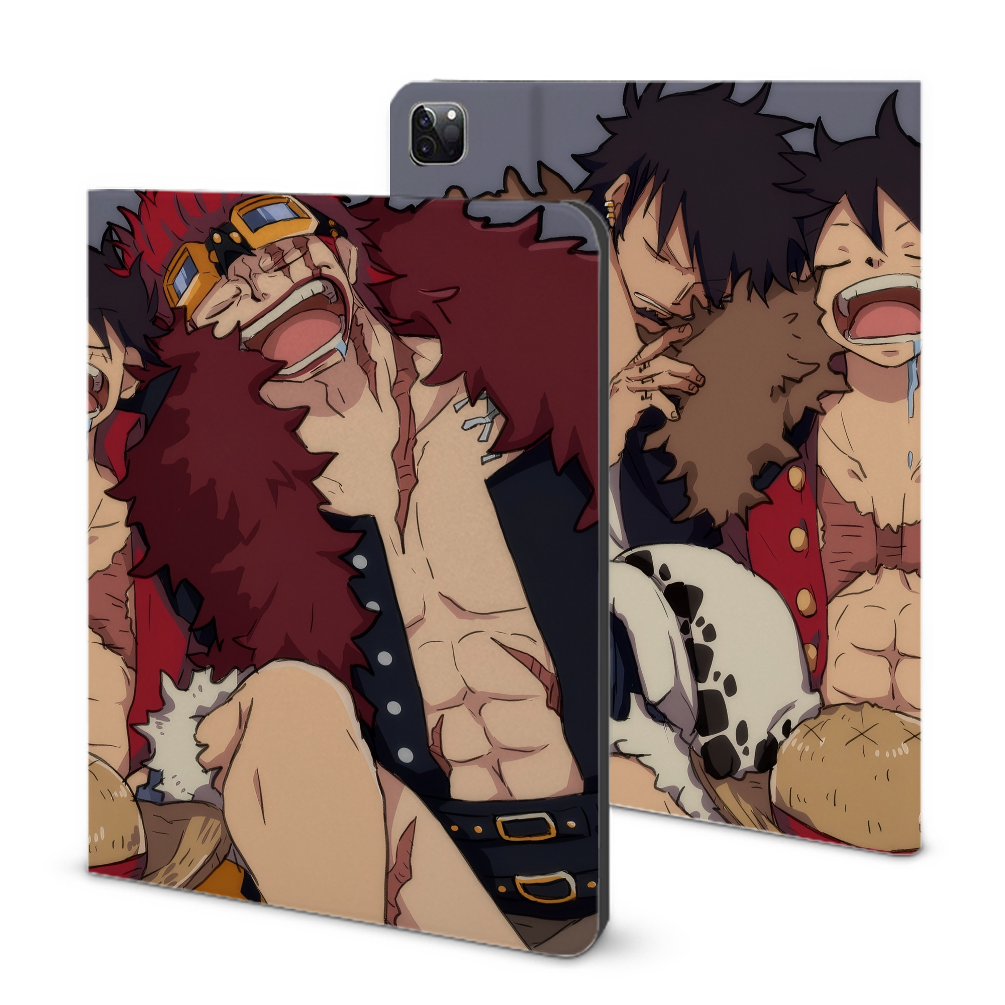 （画像用） ワンピース ONE PIECE IPad ケース ブック型 PUレザー TPU 耐衝撃 軽量 薄型 ペン収納なし 全面保護 IPad 各モデル対応